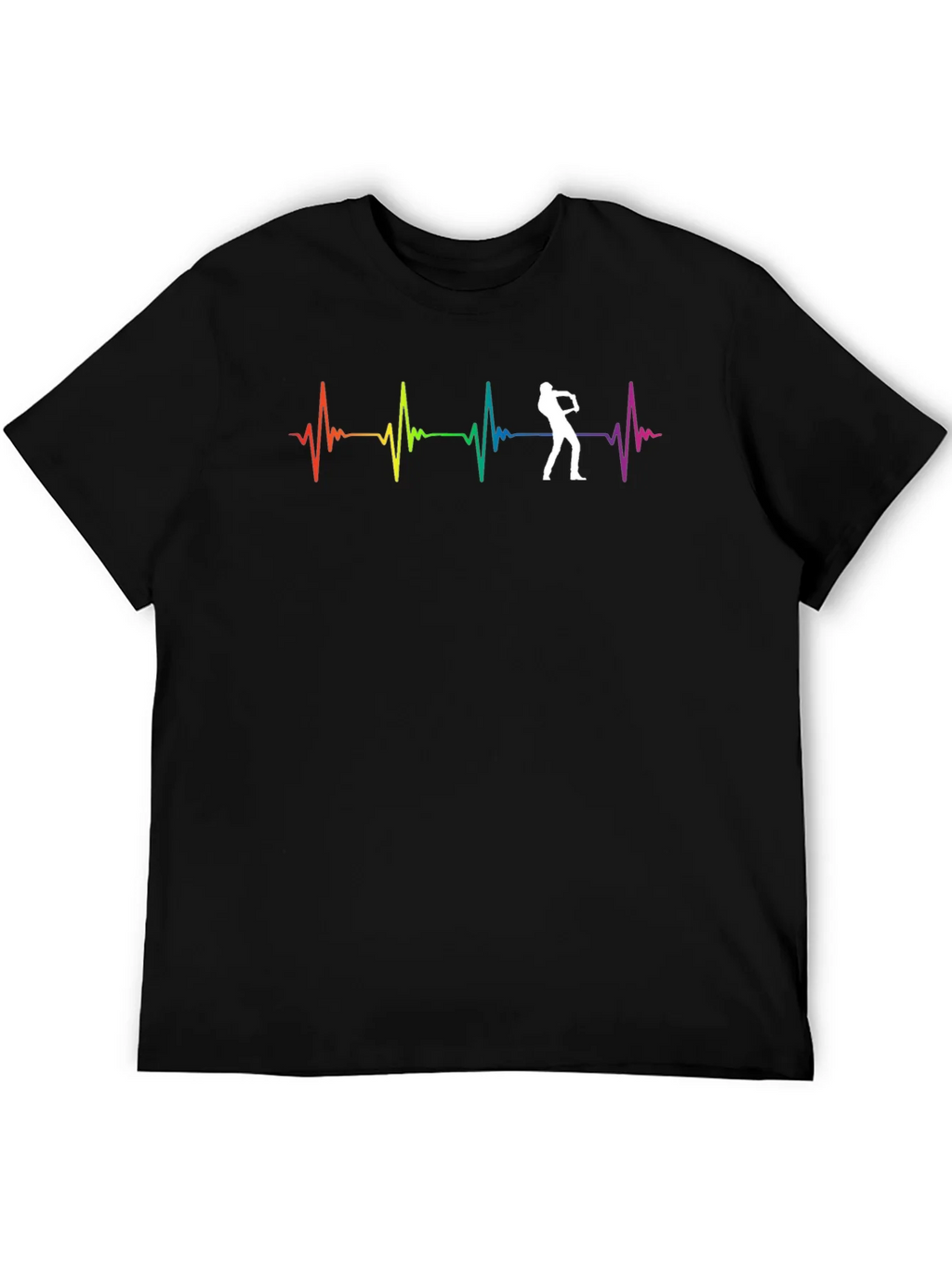Rainbow Heartbeat Saxophone Player Graphic Tee