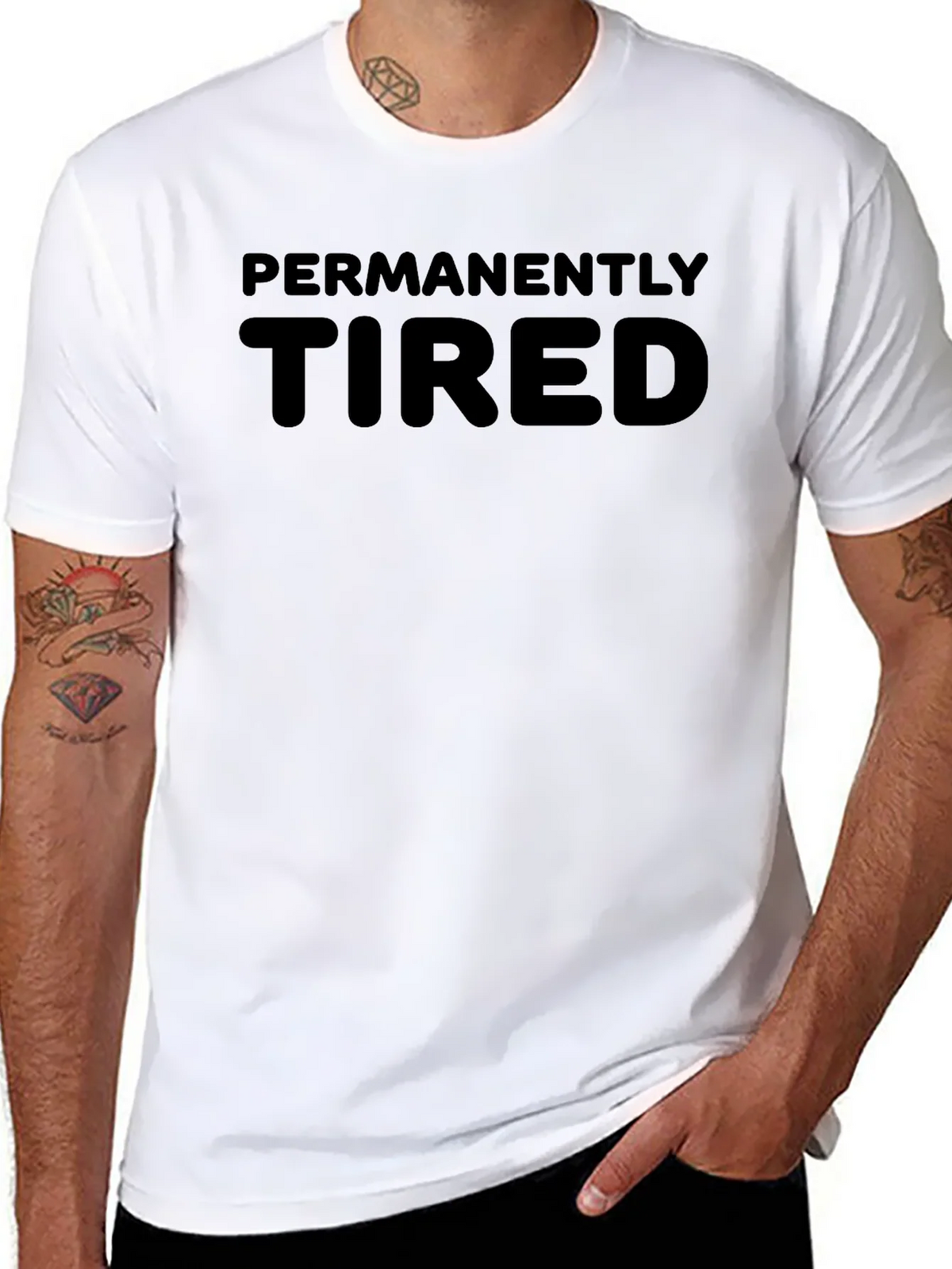 Permanently Tired Graphic Tee - Black T-Shirt