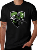 Tactical Soldier Graphic Tee - Black