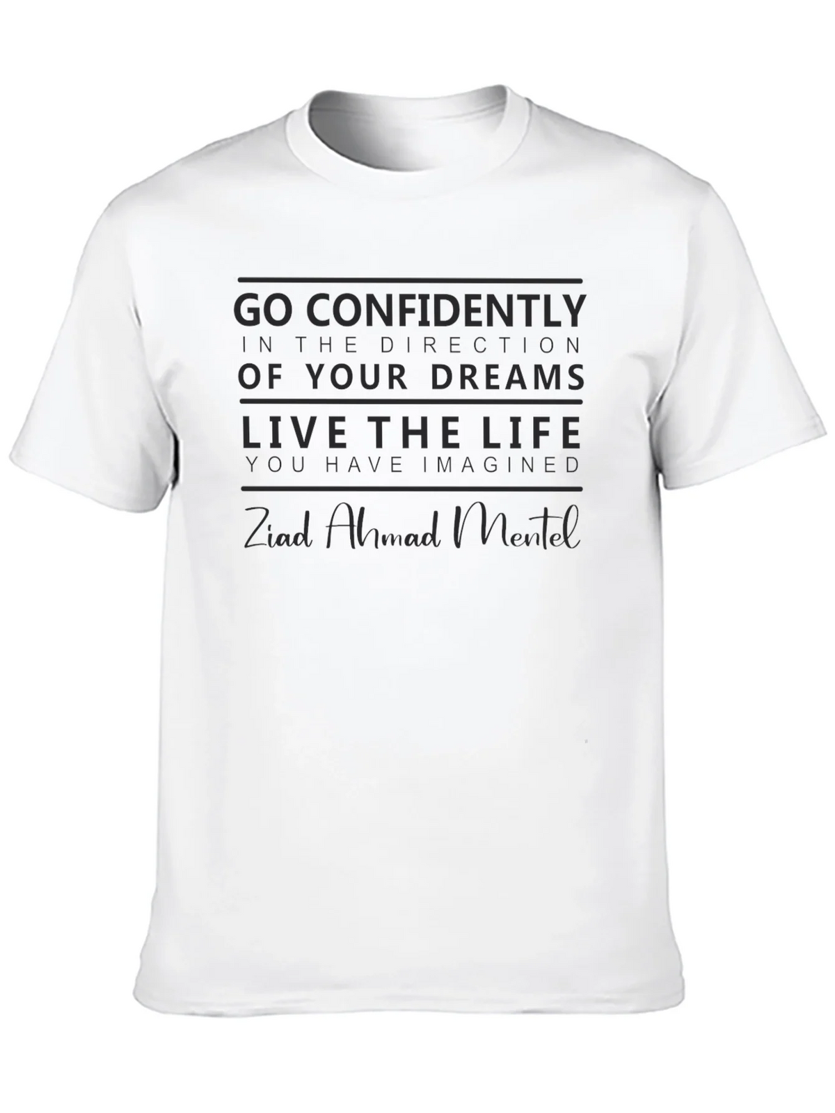 Motivational Black T-Shirt: Dream Big Live Life