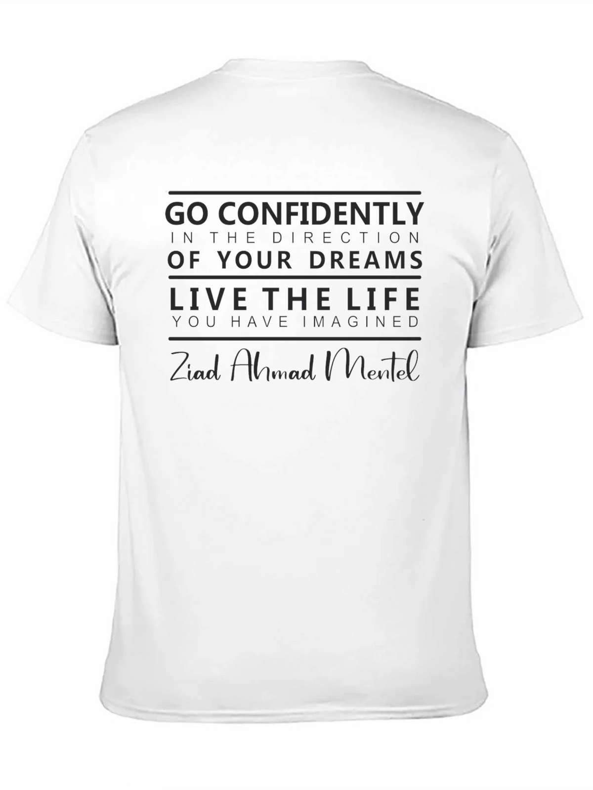 Motivational Black T-Shirt: Dream Big Live Life