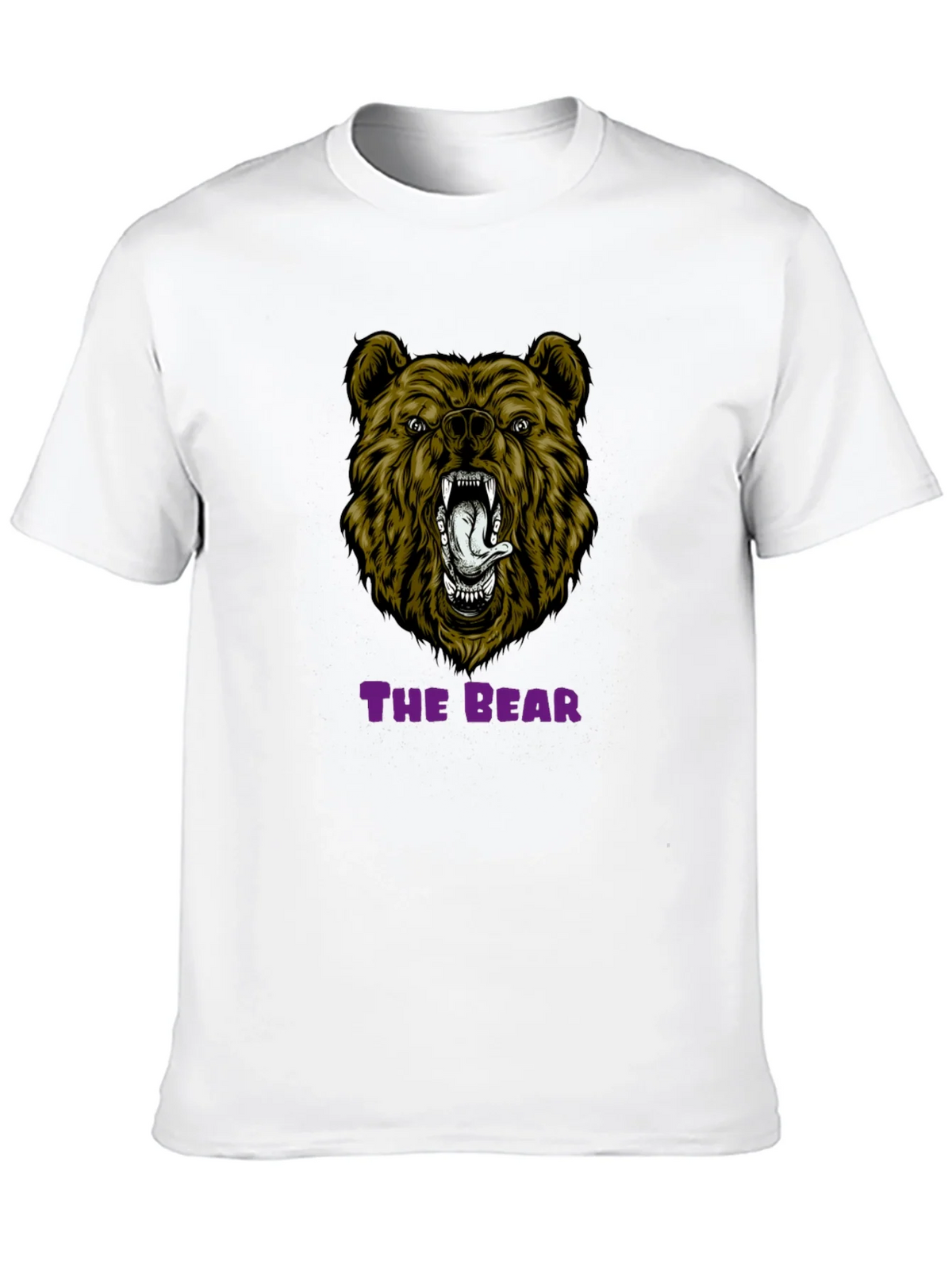 Bear Graphic Print T-Shirt - Mens Black Tee