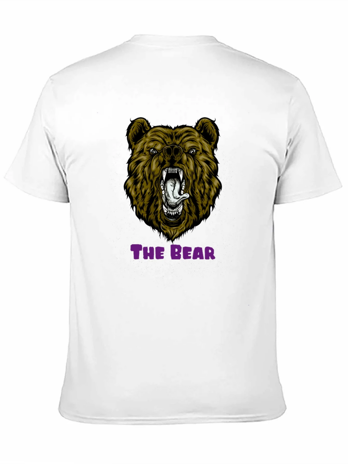 Bear Graphic Print T-Shirt - Mens Black Tee
