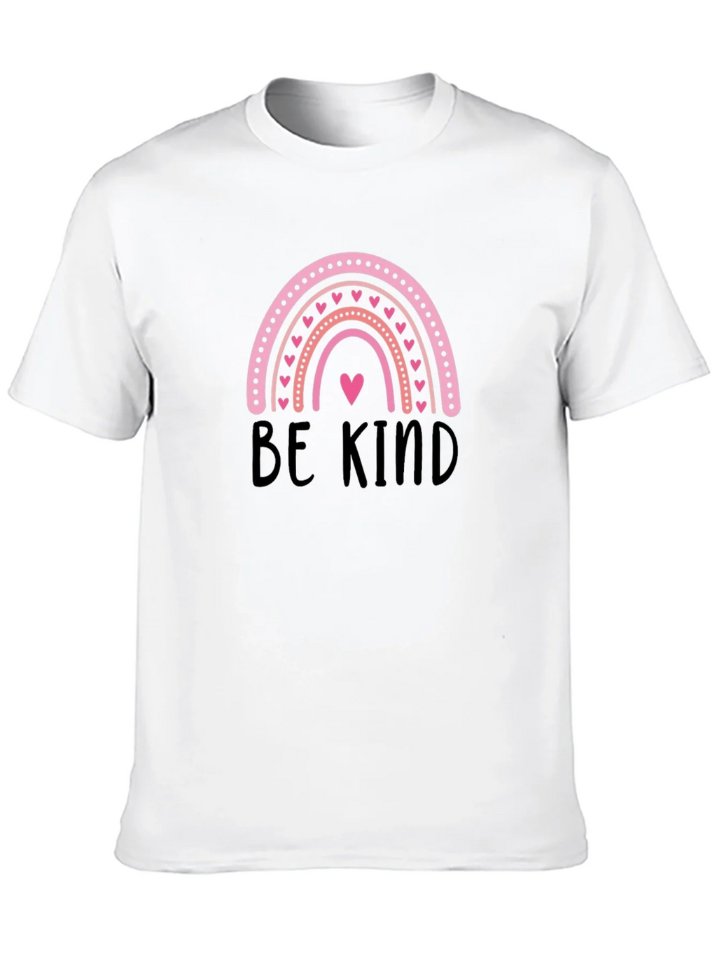 Be Kind Rainbow Heart Graphic T-Shirt