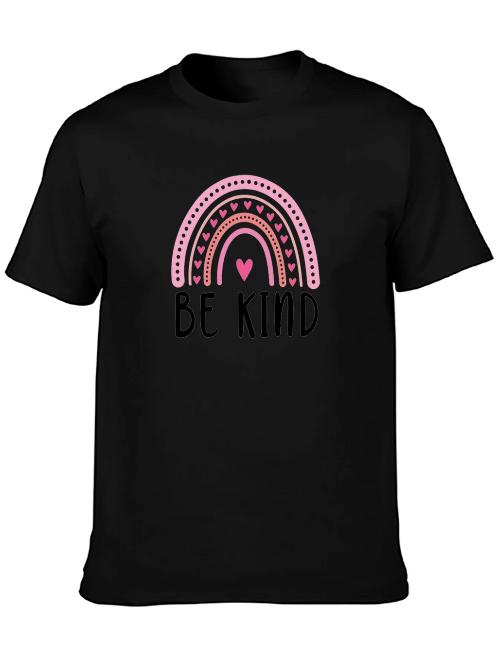 Be Kind Rainbow Heart Graphic T-Shirt