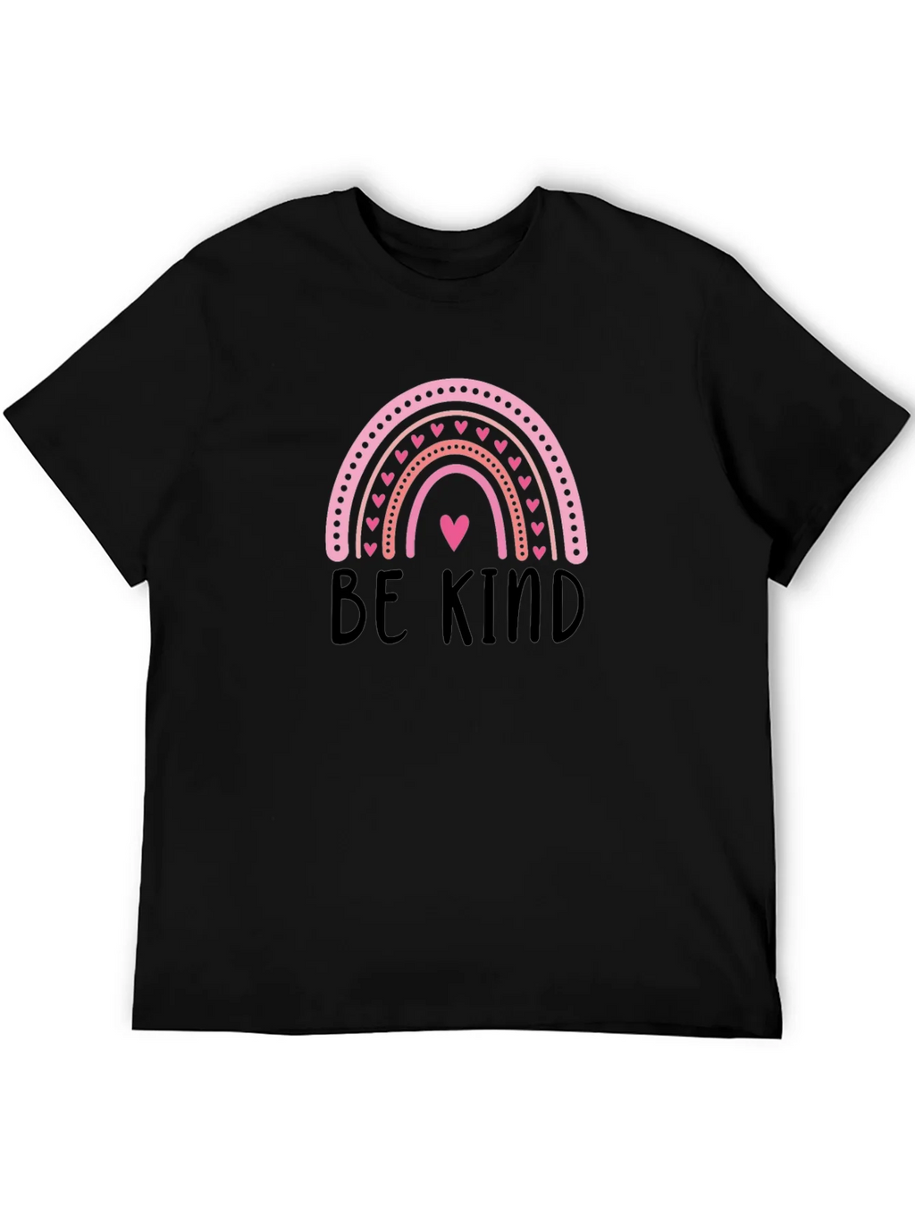 Be Kind Rainbow Heart Graphic T-Shirt