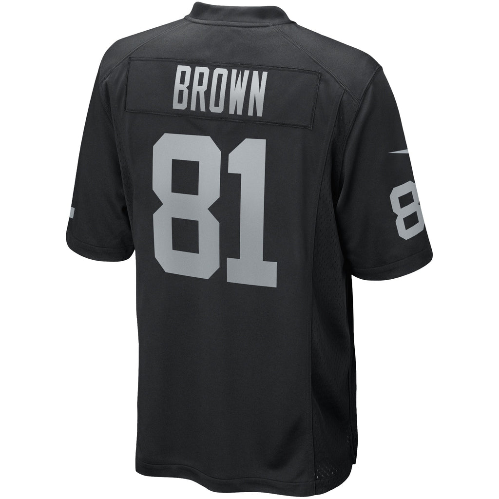Tim Brown Las Vegas Raiders Nike Game Retired   Jersey - Black