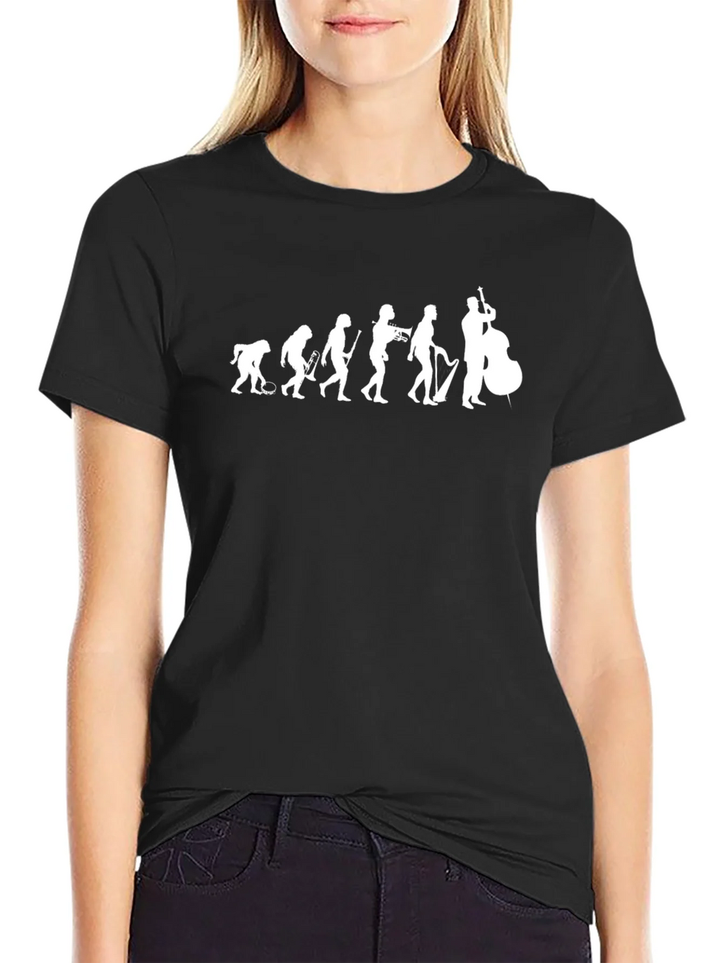 Jazz Evolution Graphic T-Shirt - Black