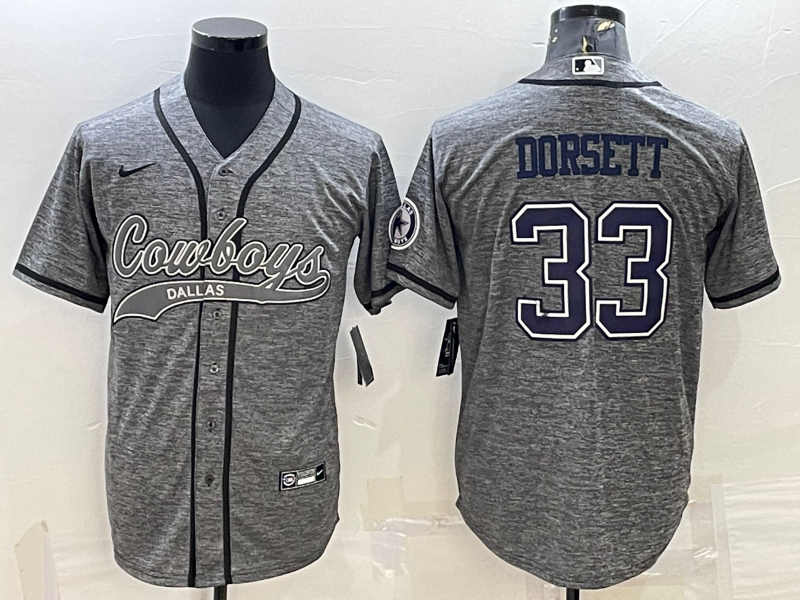 Men's Dallas Cowboys Tony Dorsett #33 Gray Player Jersey1 Joint Edition