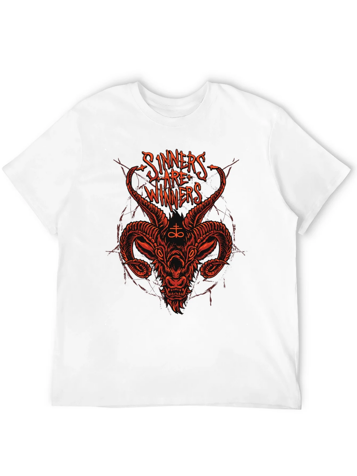 Sinners are Winners Graphic Tee - Black Cotton T-Shirt