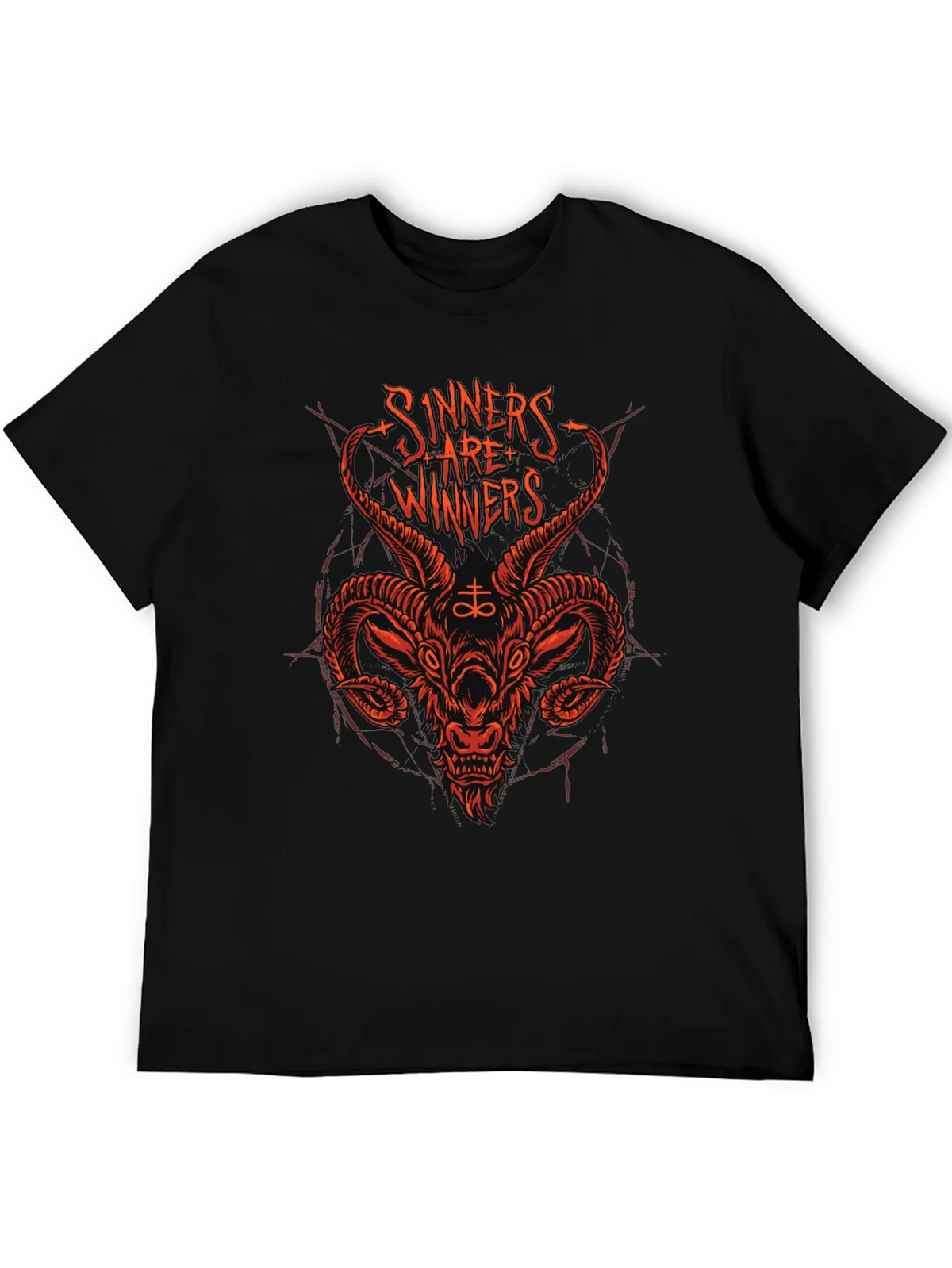 Sinners are Winners Graphic Tee - Black Cotton T-Shirt