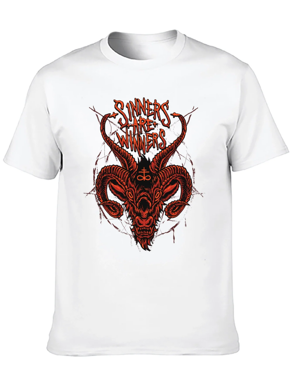 Sinners are Winners Graphic Tee - Black Cotton T-Shirt