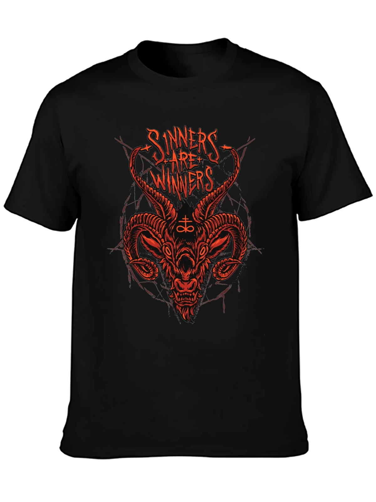 Sinners are Winners Graphic Tee - Black Cotton T-Shirt