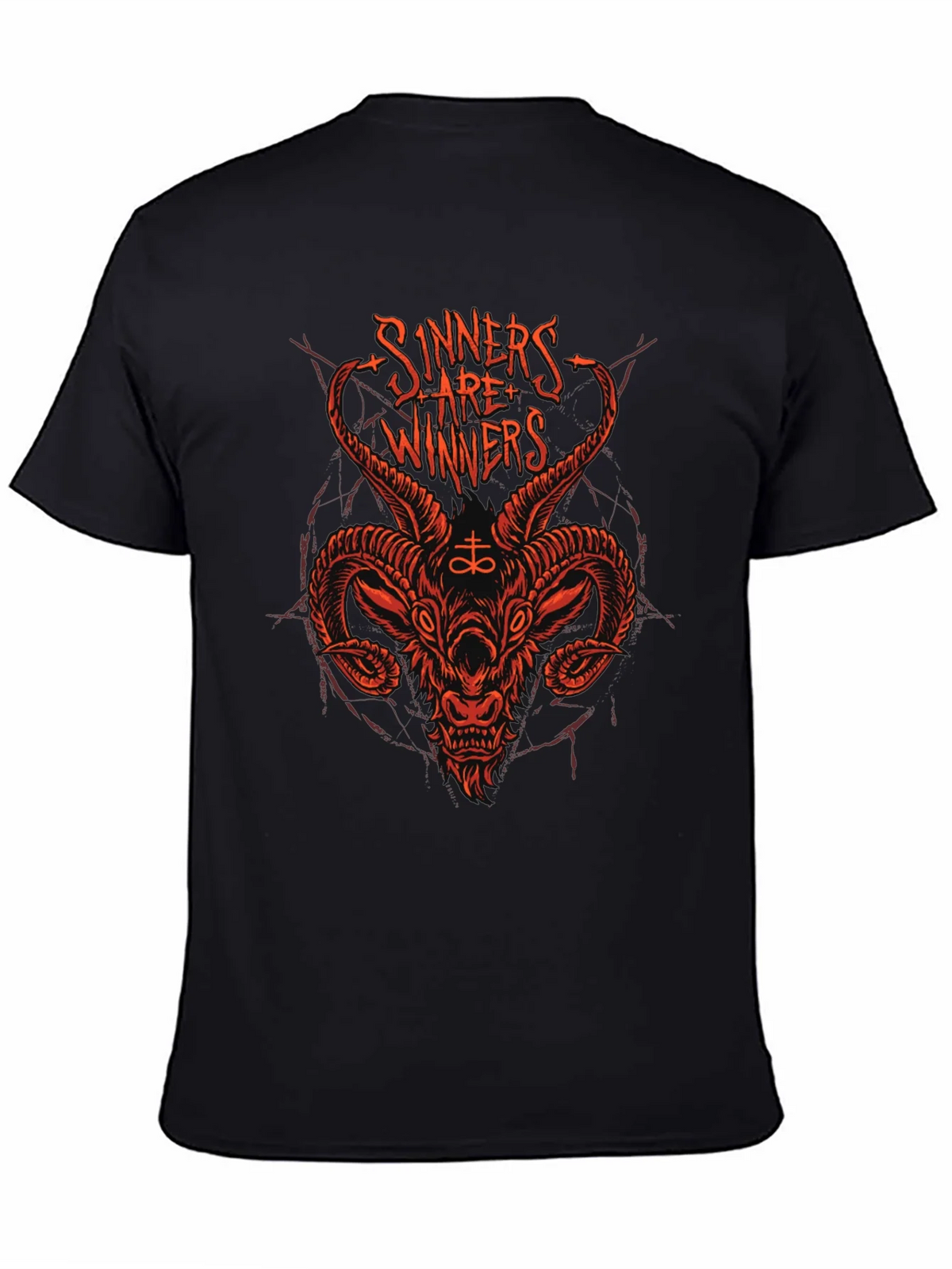 Sinners are Winners Graphic Tee - Black Cotton T-Shirt