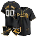 Custom A.Braves Robinson & Georgia Patch Vapor Premier Limited ¨CStitched Baseball Jerseys