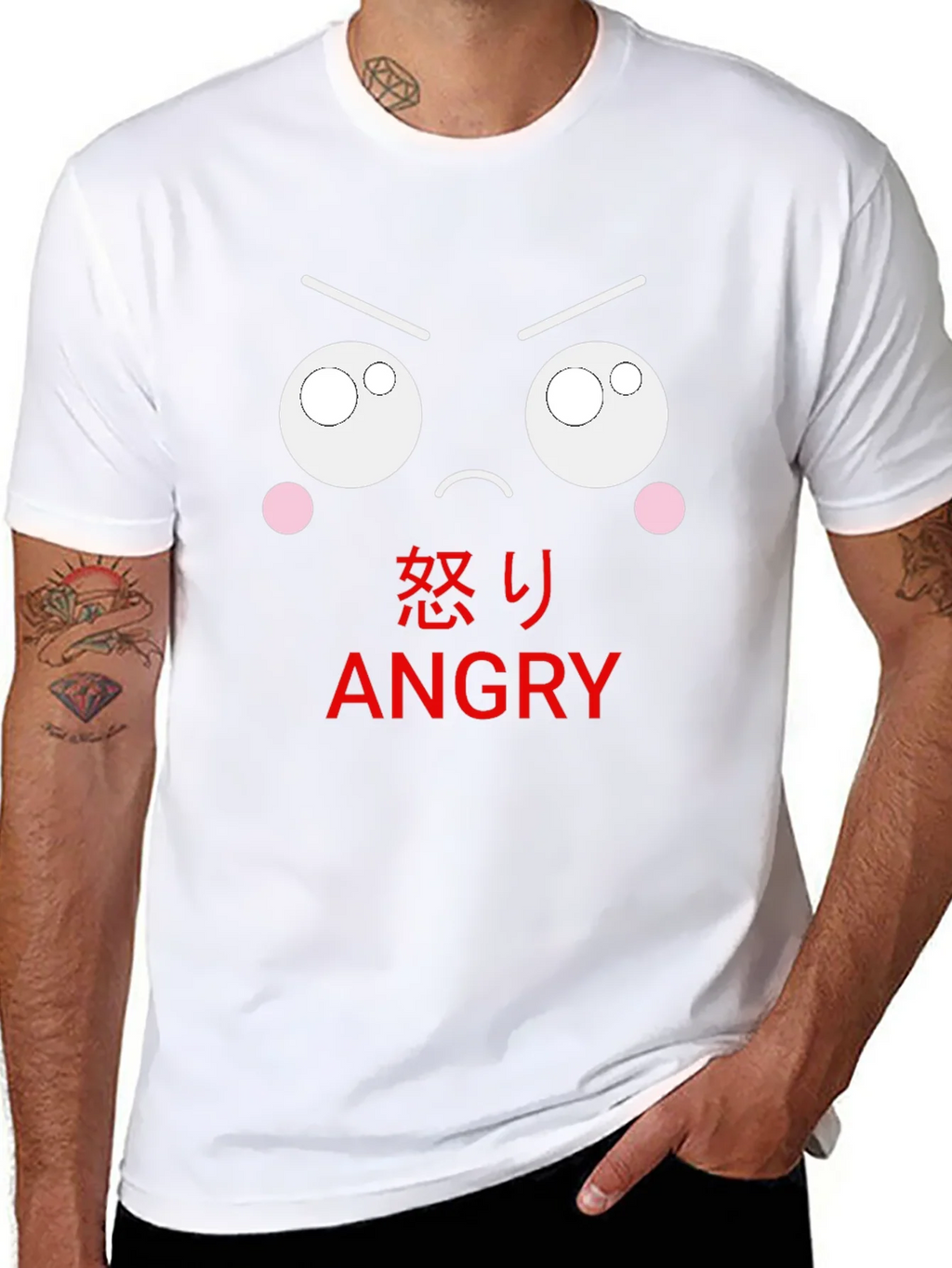 Angry Emoji Black T-Shirt