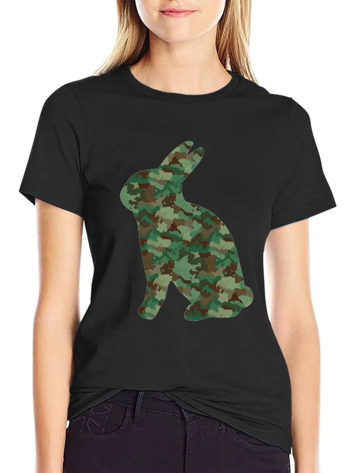 Camo Bunny T-Shirt - Unique Graphic Tee