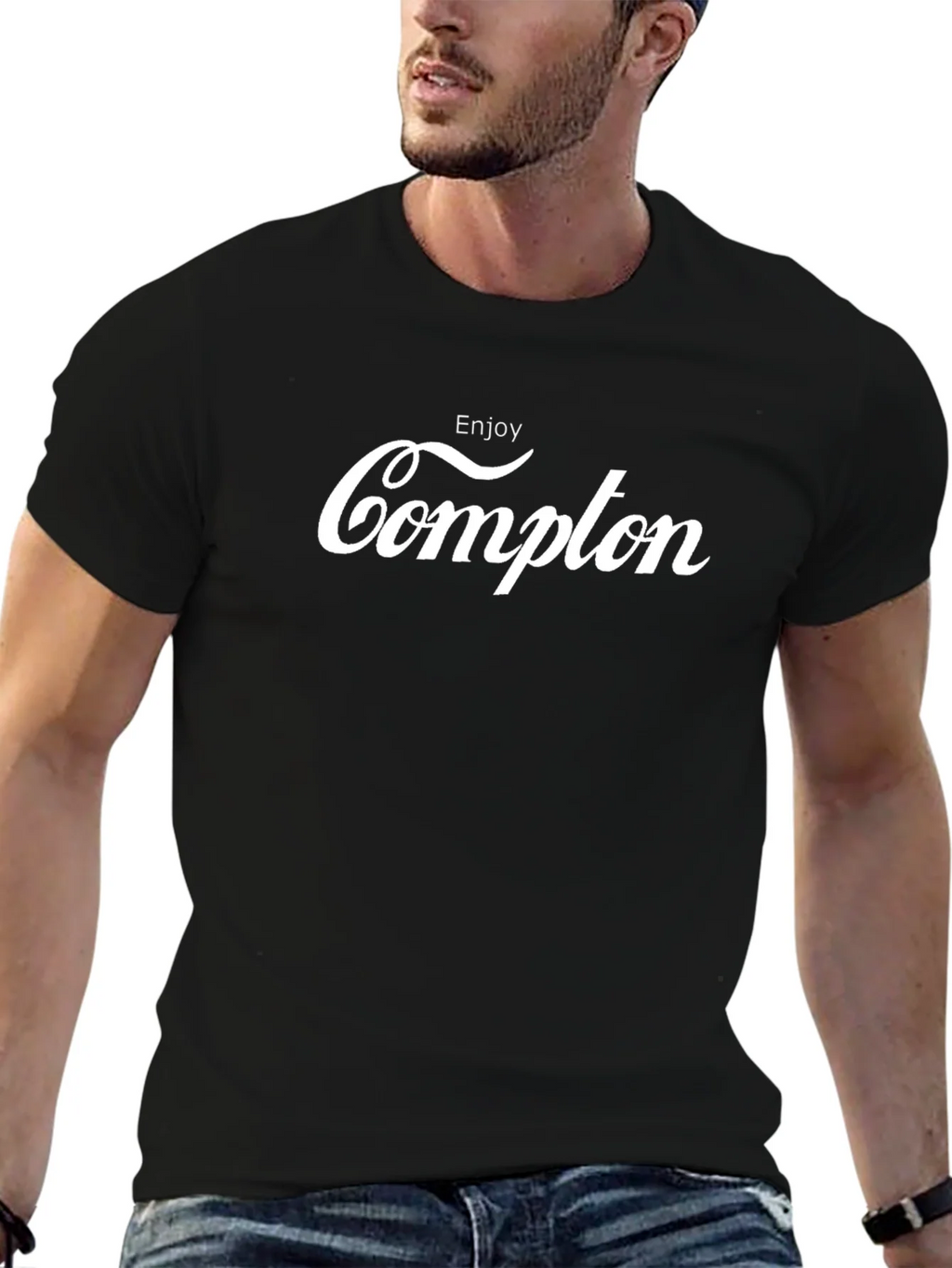 Enjoy Compton Black T-Shirt - Iconic Design
