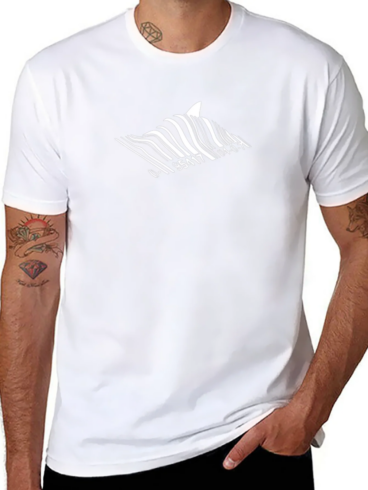 Shark Barcode T-Shirt - Unique Graphic Tee