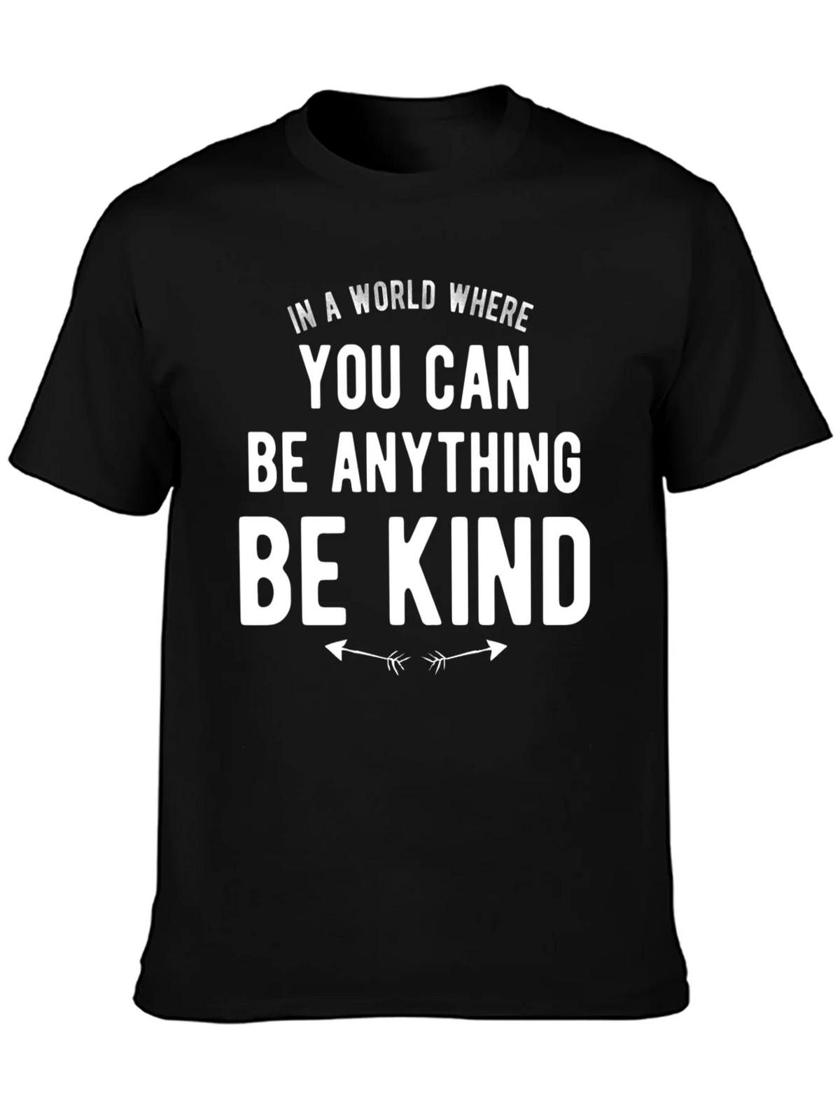 Be Kind Graphic Tee - Black Crewneck T-Shirt
