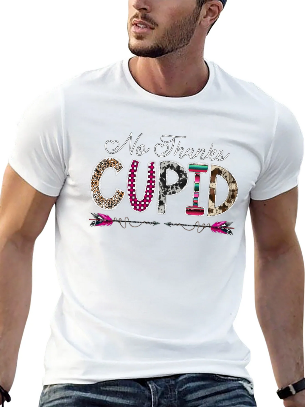 No Thanks Cupid Graphic Tee - Valentines Day