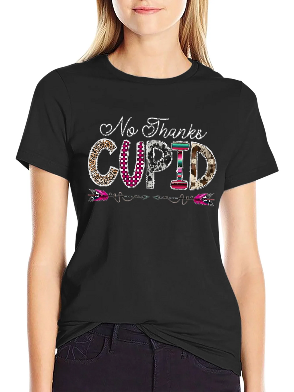 No Thanks Cupid Graphic Tee - Valentines Day