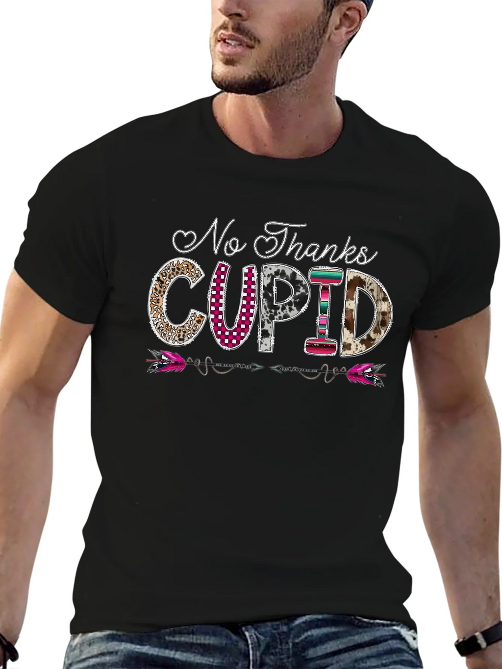 No Thanks Cupid Graphic Tee - Valentines Day