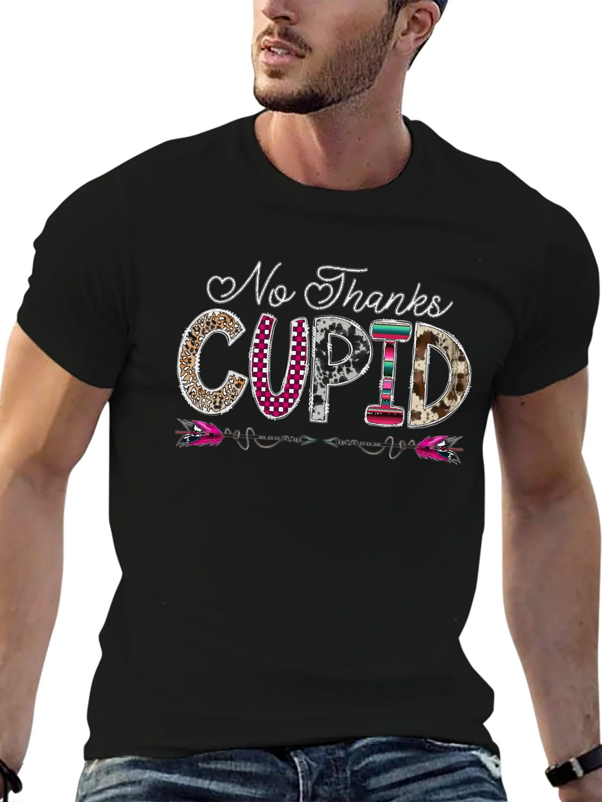 No Thanks Cupid Graphic Tee - Valentines Day