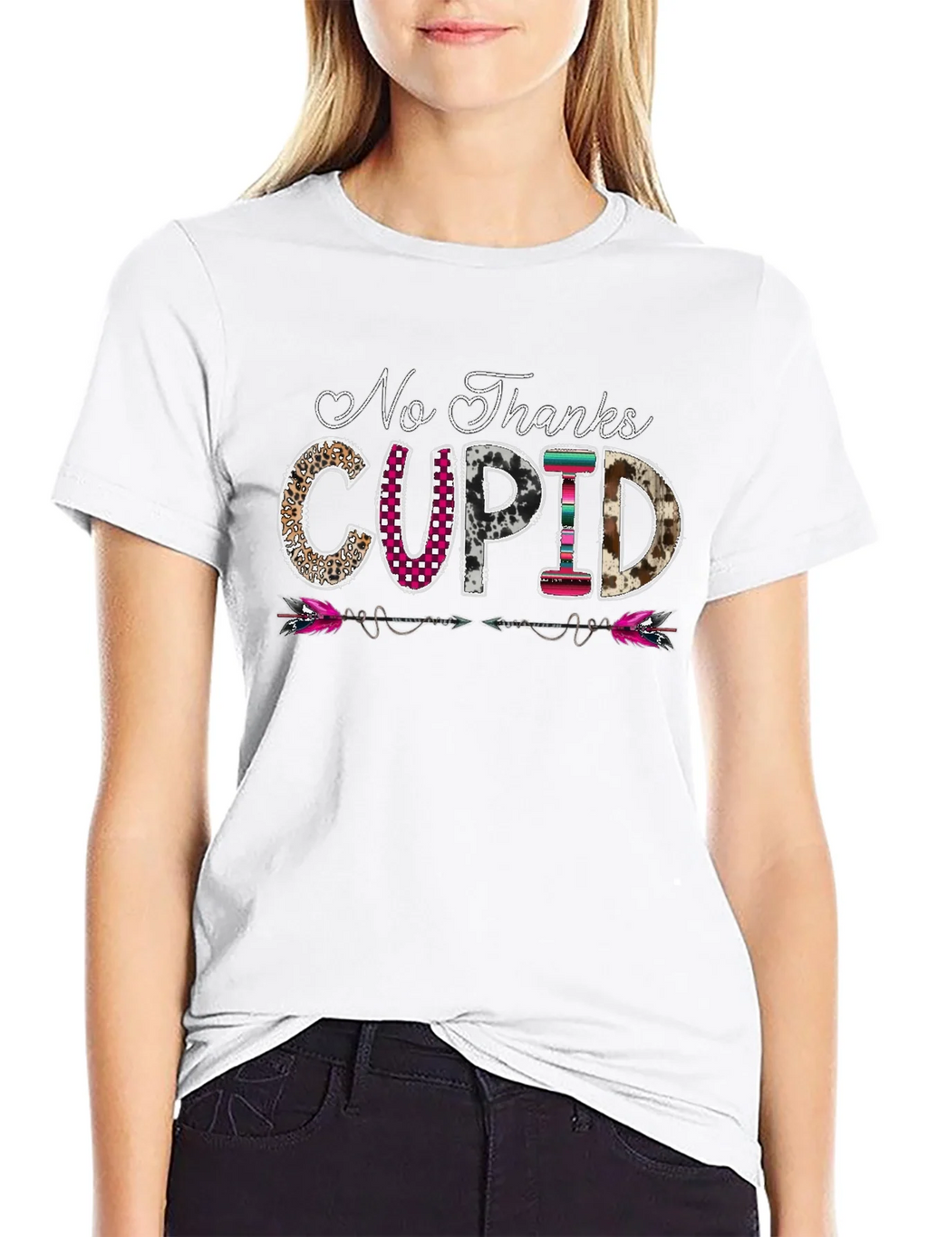 No Thanks Cupid Graphic Tee - Valentines Day