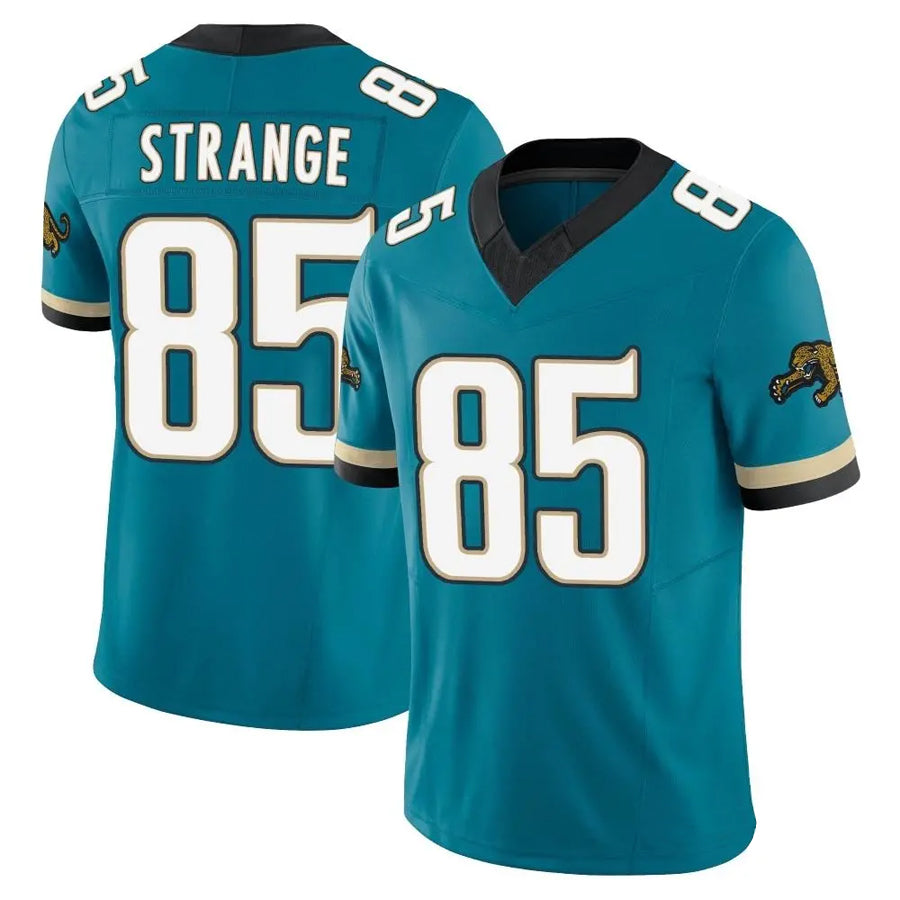 J.Jaguars #85 Brenton Strange Player Prowler Teal Vapor F.U.S.E. Limited Teal Football Jerseys
