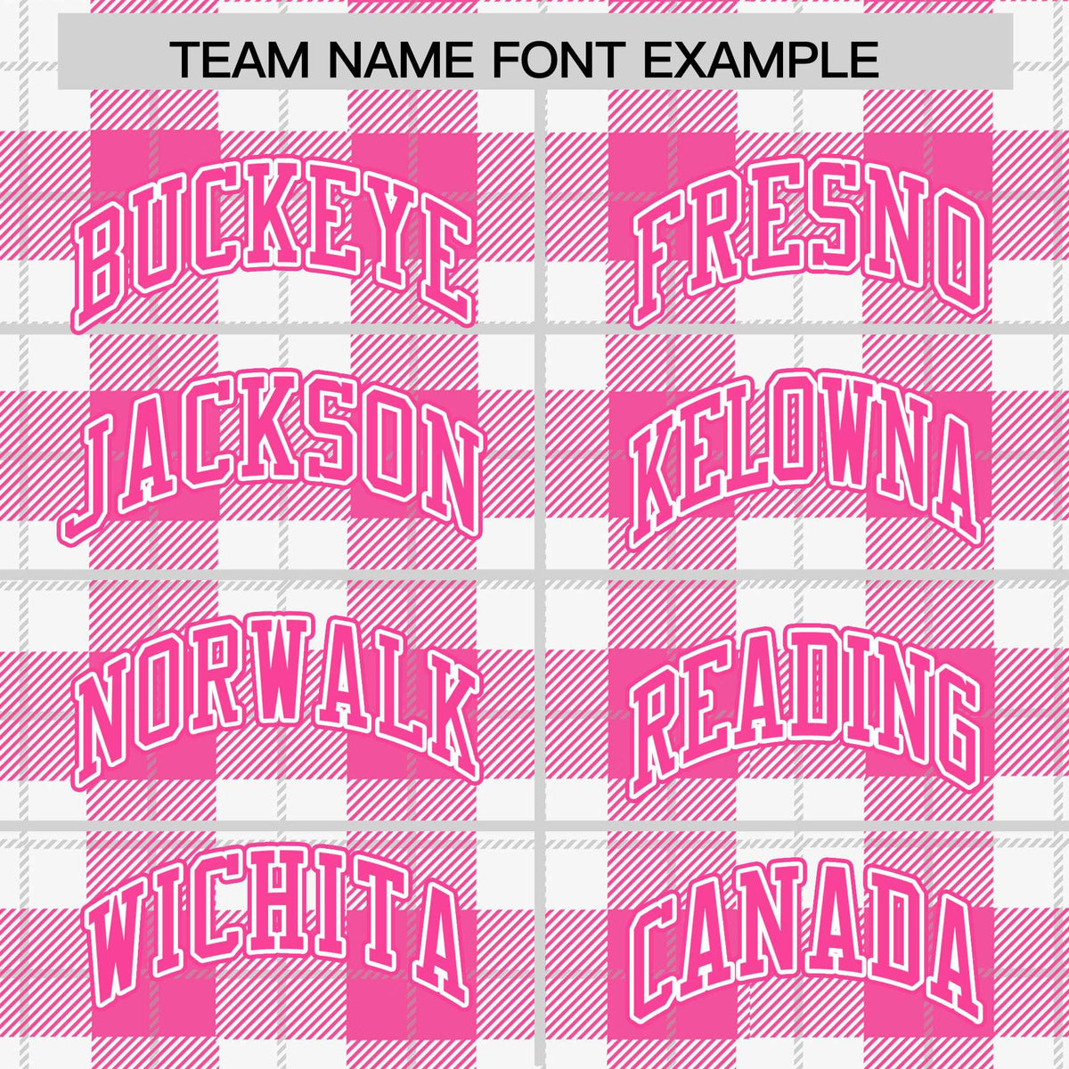 Custom Pink White Varsity Full-Snap Plaid Pattern Letterman Baseball Jacket