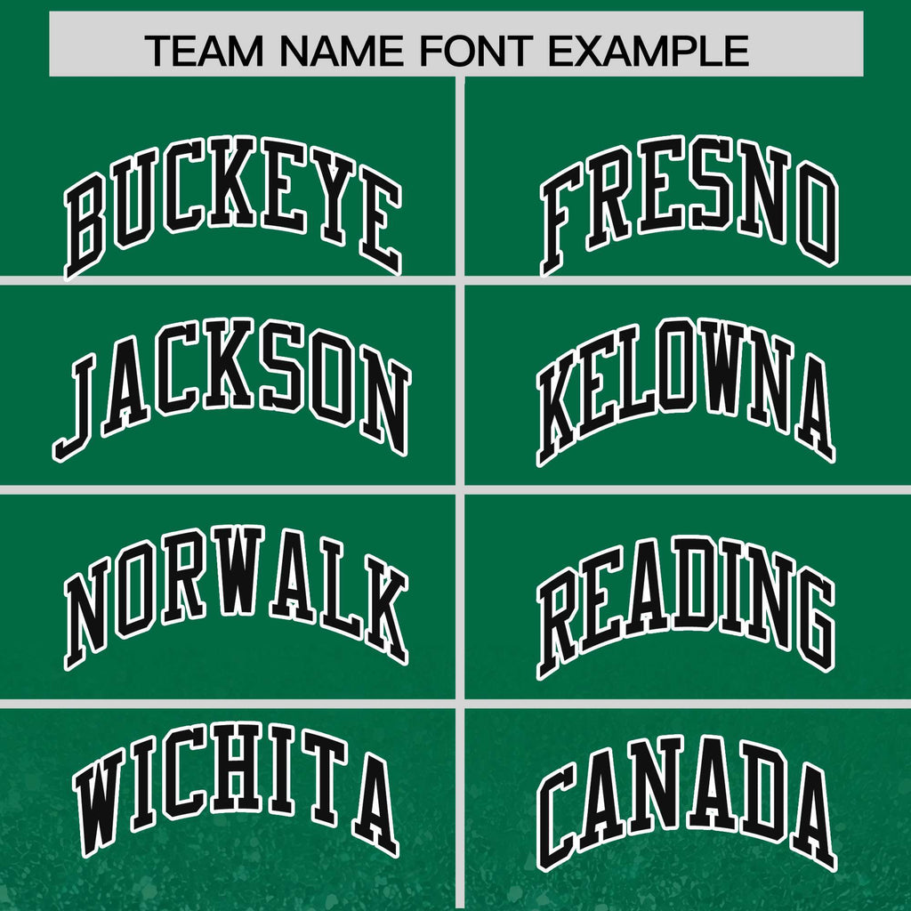 Custom Kelly Green Varsity Full-Snap Sparkle-Effect Pattern Letterman Baseball Jacket