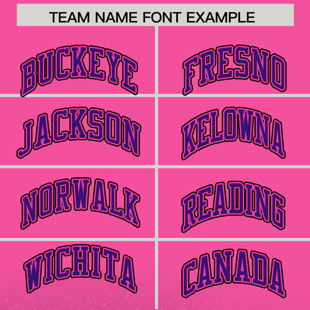 Custom Pink Varsity Full-Snap Sparkle-Effect Pattern Letterman Baseball Jacket