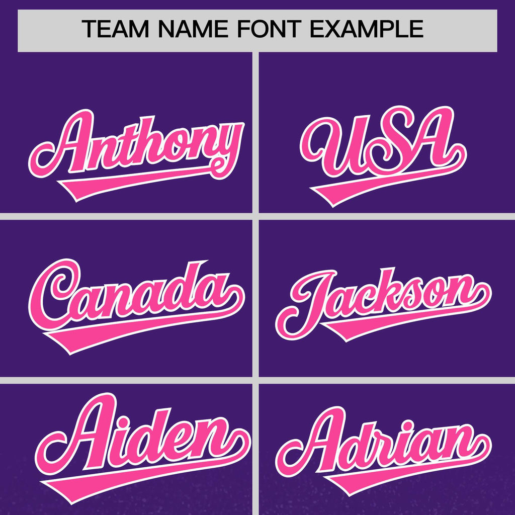Custom Purple Varsity Full-Snap Sparkle-Effect Pattern Letterman Baseball Jacket