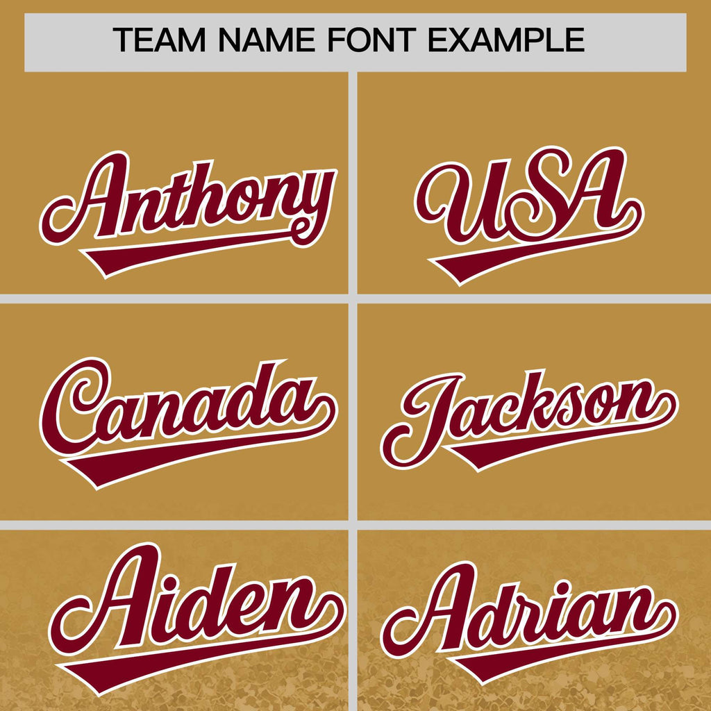 Custom Old Gold Varsity Full-Snap Sparkle-Effect Pattern Letterman Baseball Jacket