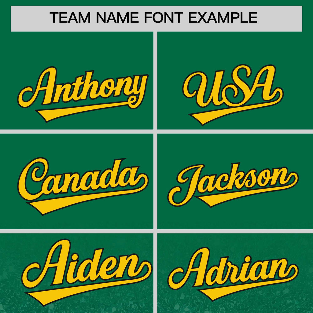 Custom Kelly Green Varsity Full-Snap Sparkle-Effect Pattern Letterman Baseball Jacket