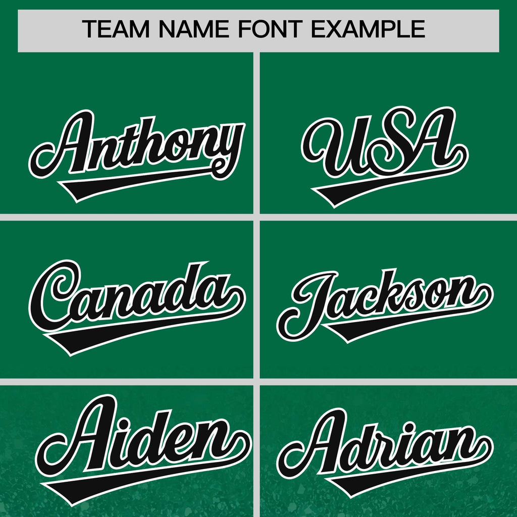 Custom Kelly Green Varsity Full-Snap Sparkle-Effect Pattern Letterman Baseball Jacket