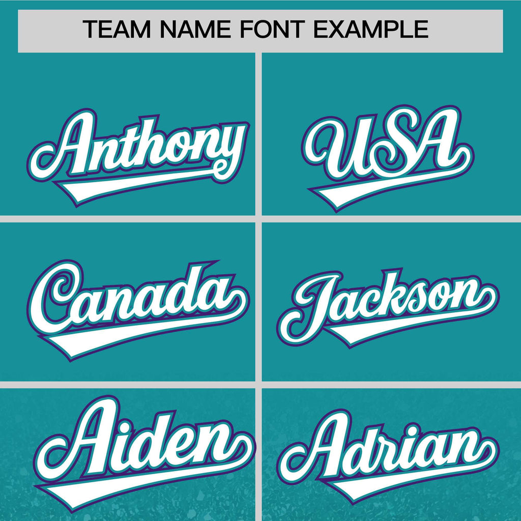 Custom Aqua Varsity Full-Snap Sparkle-Effect Pattern Letterman Baseball Jacket