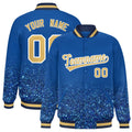 Custom Royal Varsity Full-Snap Sparkle-Effect Pattern Letterman Baseball Jacket