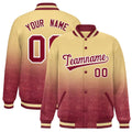 Custom Khaki Varsity Full-Snap Sparkle-Effect Pattern Letterman Baseball Jacket
