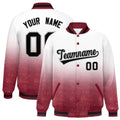 Custom White Varsity Full-Snap Sparkle-Effect Pattern Letterman Baseball Jacket
