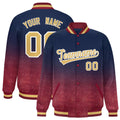 Custom Navy Varsity Full-Snap Sparkle-Effect Pattern Letterman Baseball Jacket