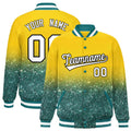 Custom Gold Varsity Full-Snap Sparkle-Effect Pattern Letterman Baseball Jacket