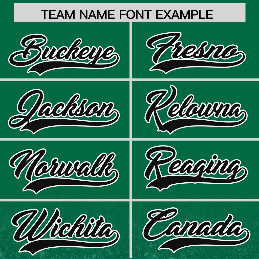 Custom Kelly Green Varsity Full-Snap Sparkle-Effect Pattern Letterman Baseball Jacket