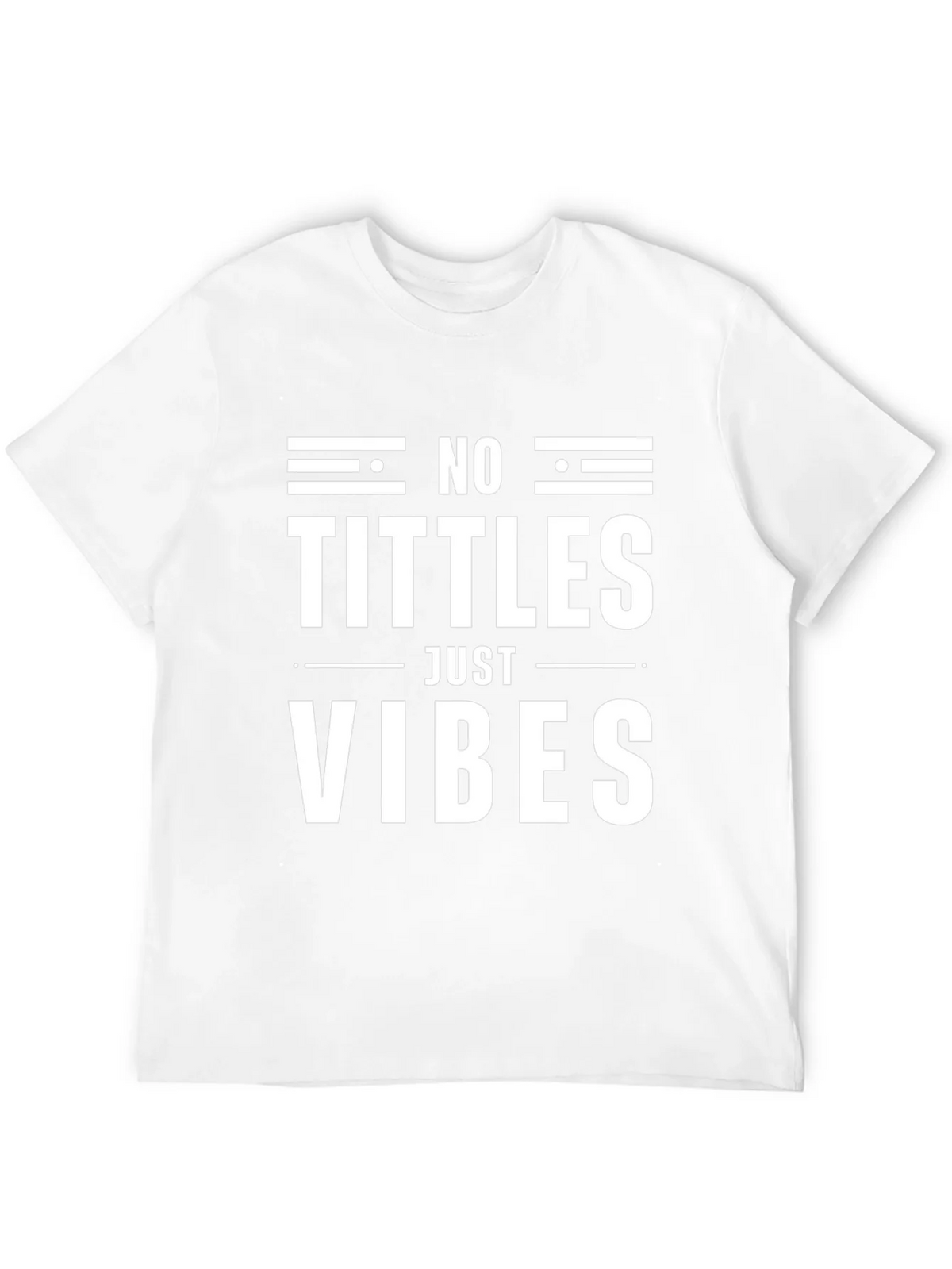 No Tittles Just Vibes Graphic Tee - Black
