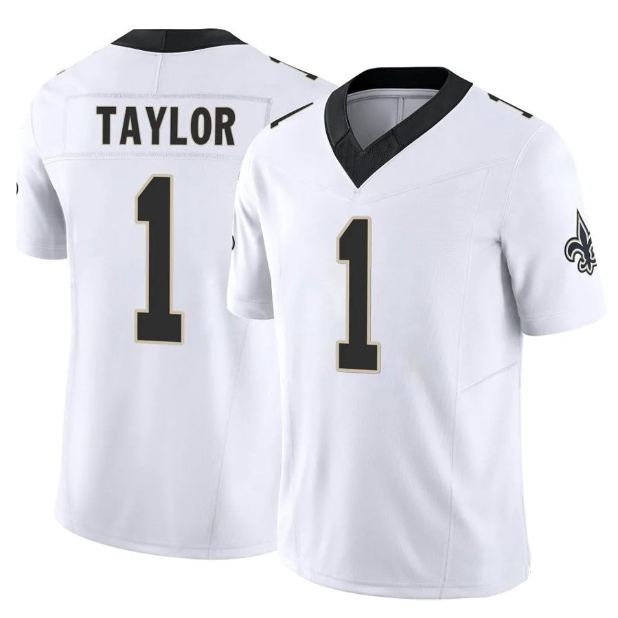 NO.Saints #1 Alontae Taylor Player White Vapor F.U.S.E. Limited Football Jerseys