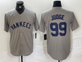 NY.Yankees #99 Aaron Judge Grey Stitched Throwback Baseball Jerseys Jersey Jersey