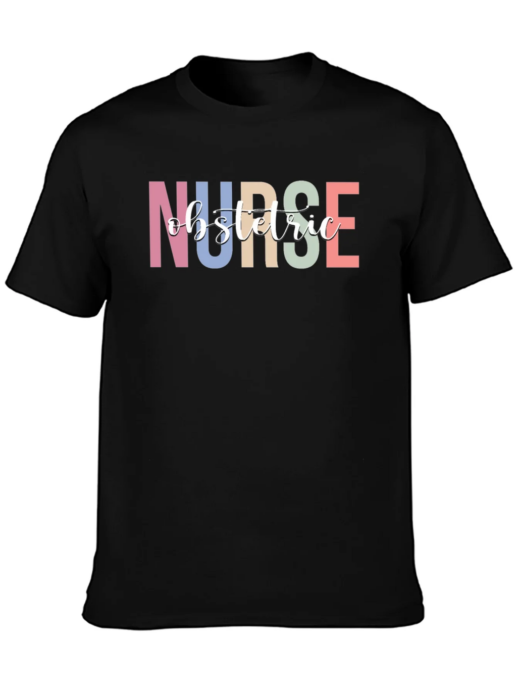 Obstetric Nurse Graphic Tee - Black T-Shirt