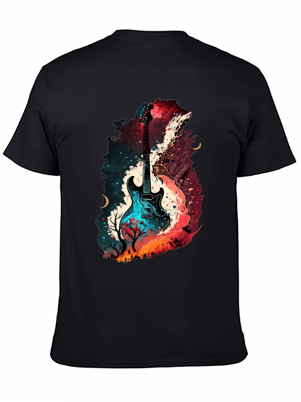 Guitar Landscape Graphic T-Shirt
