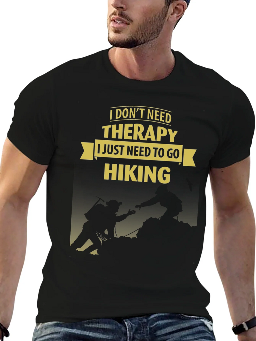 Hiking Therapy Tee - Adventure Awaits!